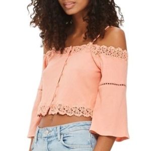 NWT TOPSHOP COLD SHOULDER TOP